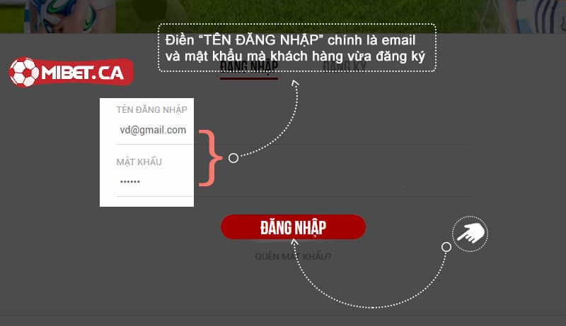 Hướng dẫn các bước để đăng nhập vào Mibet
